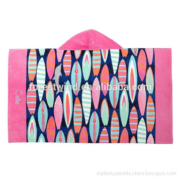 100% Cotton Pretty Poncho Hooded Beach Towel